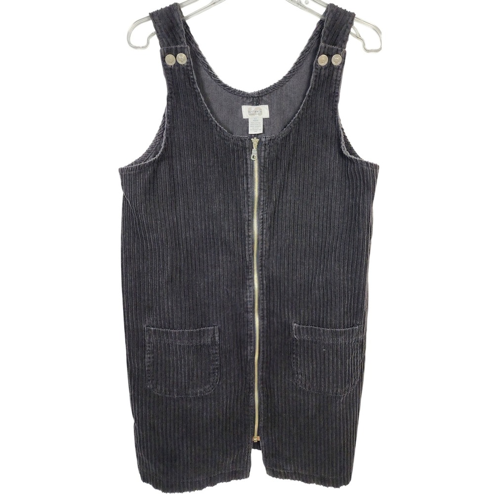 Vtg Costanza Corduroy Jumper Dress Overall Midi Dress Womens Medium‎